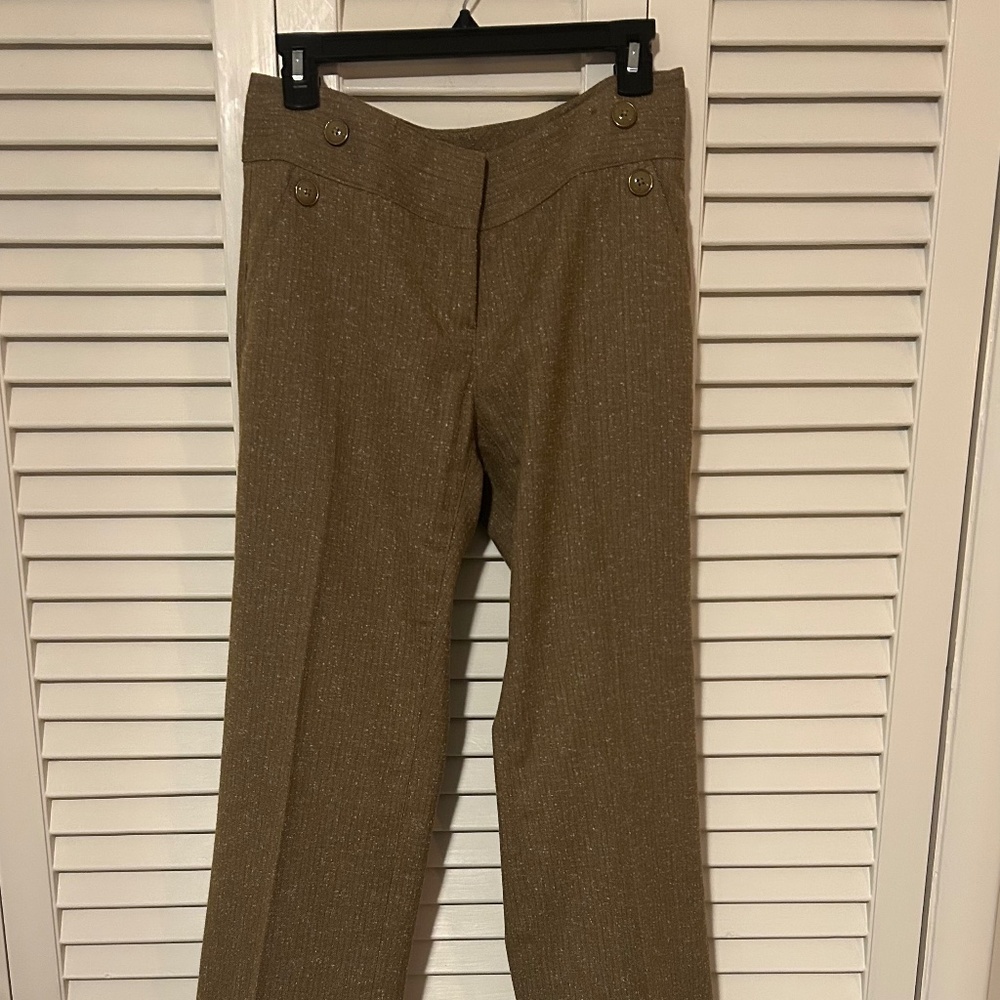 Cabi Style 377 Charlie golden brown tweed trouser,  Sz 4